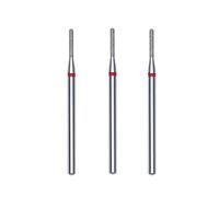 STALEKS PRO Set di 3 frese diamantate per unghie, 8 x 1,4 mm. Forma cilindro arrotondato (grana fine)