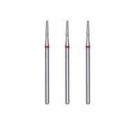 STALEKS PRO Set di 3 frese diamantate per unghie, 8 x 1,8 mm. Manicure e pedicure. Forma della punta arrotondata (grana fine)