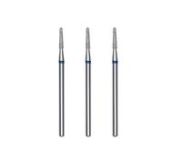 STALEKS PRO Set di 3 frese diamantate per unghie, 8 x 1,8 mm, per manicure e pedicure, forma a punta arrotondata (grana media)