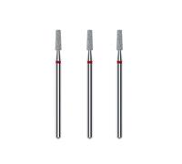 STALEKS PRO Set di 3 frese diamantate per unghie, 8 x 2,5 mm. Forma del cono (grana fine)