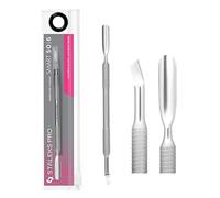 STALEKS PRO Spingitore per cuticole. Punta arrotondata e punta pulente. Manicure e pedicure. Acciaio inossidabile. Smart 50/6