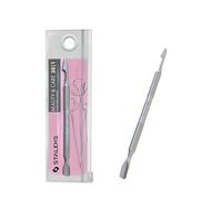 STALEKS Spingitore per cuticole per piccole unghie Due punte strette arrotondate + detergente/rimozione. Manicure e pedicure. Acciaio inossidabile. Beauty & Care 30/1