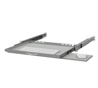 Stalflex 19" Ripiano estraibile per tastiera e mouse, 350mm, grigio RSR19-1U-350G-KM