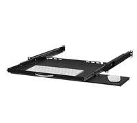 Stalflex 19" Ripiano estraibile per tastiera e mouse, 350mm, Nero RSR19-1U-350B-KM