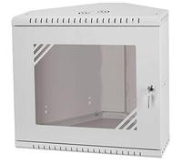 Stalflex Angolo armadio rack 19" 9U, 330mm, porta in vetro, grigio CRC19-9U-330GG