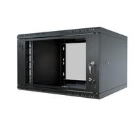 Stalflex Armadio 19 Pollici 6U 450mm Standard - Acciaio per Impieghi Gravosi - Rack e Armadietti per Apparecchiature di Rete - Compatibile Con Ripiano - Porta in Vetro