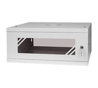 Stalflex Armadio a cremagliera 19" 4U, 450mm, anta vetrata, grigio RC19-4U-450GG
