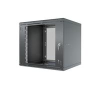 STALFLEX Armadio di Rete 19 Pollici - Armadio Rack 9U - Server Rack per Montaggio a Parete - Capacità di Carico 45 kg - Profondità 450 mm - Rack 19 Pollici - Nero