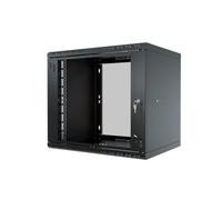 STALFLEX Armadio di Rete 19 Pollici - Armadio Rack 9U - Server Rack per Montaggio a Parete - Capacità di Carico 45 kg - Profondità 350 mm - Rack 19 Pollici - Nero