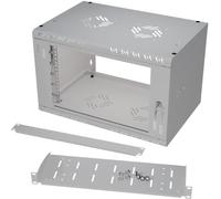 Stalflex Armadio di rete STANDARD 19 Pollici 6U 350mm set con 150mm Ripiano rack 19 e Pannello bianco - Realizzato in Acciaio - un set completo per la vostra sala server