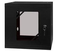 Stalflex Armadio rack 10" 6U, 300mm, porta in vetro, nero RC10-6U-300GB
