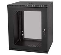 Stalflex Armadio rack 19" 12U, 600mm, porta in vetro, nero RC19-12U-600GB
