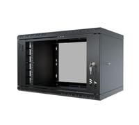 Stalflex Armadio Rack 19 Pollici 6U 350mm STANDARD - Acciaio per Impieghi Gravosi - Rack e Armadietti per Apparecchiature di Rete - Armadio Rack Compatibile con Ripiano Rack - Porta in Vetro