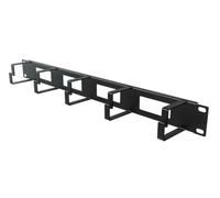 Stalflex Cable management organizer cavi 19 Pollici 1U - Realizzato in acciaio - Canalina passacavi per fili, strisce di cavo - Mantenere armadio di rete pulito e ordinato