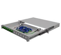 STALFLEX Montaggio a Rack Scatola di Distribuzione per Fibra Ottica STANDARD 19 Pollici 1U 12x Duplex LC/PC - Facile Organizzazione dei Cavi in Fibra Ottica - In Acciaio - Ideale per Armadi Rack