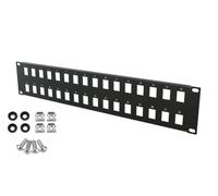 STALFLEX Patch Panel per Armadio di Rete - 32 Porte - Modulare - Patch Panel 2U 19 Pollici - Per moduli Keystone - Montaggio in Rack Server - Rack