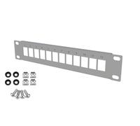 Stalflex Patch panel STANDARD 10 Pollici 1U - 12 fessure chiave di volta Patch panel rack 19 - Realizzato in acciaio - Patchpanel per RJ45