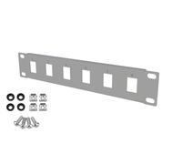 Stalflex Patch panel STANDARD 10 Pollici 1U - 6 fessure chiave di volta Patch panel rack 19 - Realizzato in acciaio - Patchpanel per RJ45