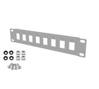 Stalflex Patch panel STANDARD 10 Pollici 1U - 8 fessure chiave di volta Patch panel rack 19 - Realizzato in acciaio - Patchpanel per RJ45