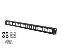 Stalflex Patch panel STANDARD 19 Pollici 1U - 24 fessure chiave di volta Patch panel rack 19 - Realizzato in acciaio - Patchpanel per RJ45