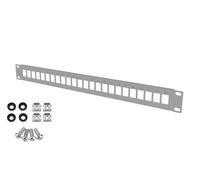 Stalflex Patch panel STANDARD 19 Pollici 1U - 24 fessure chiave di volta Patch panel rack 19 - Realizzato in acciaio - Patchpanel per RJ45