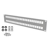Stalflex Patch panel STANDARD 19 Pollici 2U - 48 fessure chiave di volta Patch panel rack 19 - Realizzato in acciaio - Patchpanel per RJ45