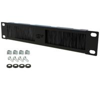 Stalflex Piastra a Spazzola per Rack Server 10 Pollici 1u - Montaggio a Armadio Rack Realizzato in Metallo per Impieghi Gravosi - Passacavo a spazzola con Organizer Scrivania incorporato