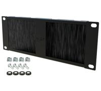 Stalflex Piastra a Spazzola per Rack Server 10 Pollici 2u - Montaggio a Armadio Rack Realizzato in Metallo per Impieghi Gravosi - Passacavo a spazzola con Organizer Scrivania incorporato