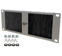 Stalflex Piastra a Spazzola per Rack Server 10 Pollici 2u - Montaggio a Armadio Rack Realizzato in Metallo per Impieghi Gravosi - Passacavo a spazzola con Organizer Scrivania incorporato