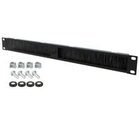 Stalflex Piastra a Spazzola per Rack Server 19 Pollici 1u - Montaggio a Armadio Rack Realizzato in Metallo per Impieghi Gravosi - Passacavo a spazzola con Organizer Scrivania incorporato