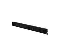 Stalflex Piastra a Spazzola per Rack Server 1u 19 Pollici - Montaggio a Armadio Rack Realizzato in Metallo per Impieghi Gravosi - Passacavo a spazzola con Organizer Scrivania incorporato