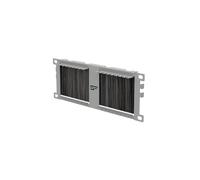 Stalflex Piastra a Spazzola per Rack Server 2u 10 Pollici - Montaggio a Armadio Rack Realizzato in Metallo per Impieghi Gravosi - Passacavo a spazzola con Organizer Scrivania incorporato