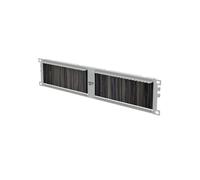 Stalflex Piastra a Spazzola per Rack Server 2u 19 Pollici - Montaggio a Armadio Rack Realizzato in Metallo per Impieghi Gravosi - Passacavo a spazzola con Organizer Scrivania incorporato