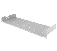 Stalflex Ripiano per Armadio Rack 19 Pollici 1U 170mm - Ripiano Rack 19 “ In Metallo - Vassoio a Sbalzo Universale Ventilato per Montaggio a Rack - Compatibile Con Gli Armadio Rack