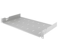 Stalflex Ripiano per Armadio Rack 19 Pollici 1U 250mm - Ripiano Rack 19 “ In Metallo - Vassoio a Sbalzo Universale Ventilato per Montaggio a Rack - Compatibile Con Gli Armadio Rack