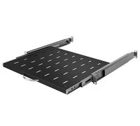 Stalflex Ripiano per Armadio Rack 19 Pollici 1U 350mm - In Metallo - Vassoio a Sbalzo Universale Pull-out Ventilato per Montaggio - Compatibile Con Gli Armadi