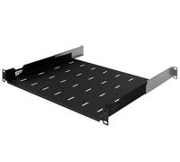 Stalflex Ripiano per Armadio Rack 19 Pollici 1U 350mm - Ripiano Rack 19 “ In Metallo - Vassoio a Sbalzo Universale Regolabile Ventilato per Montaggio a Rack - Compatibile Con Gli Armadio Rack