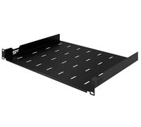 Stalflex Ripiano per Armadio Rack 19 Pollici 1U 350mm - Ripiano Rack 19 “ In Metallo - Vassoio a Sbalzo Universale Ventilato per Montaggio a Rack - Compatibile Con Gli Armadio Rack