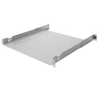Stalflex Ripiano per Armadio Rack 19 Pollici 1U 450mm - Ripiano Rack 19 “ In Metallo - Vassoio a Sbalzo Universale Regolabile Ventilato per Montaggio a Rack - Compatibile Con Gli Armadio Rack