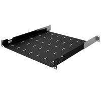 Stalflex Ripiano per Armadio Rack 19 Pollici 1U 450mm - Ripiano Rack 19 “ In Metallo - Vassoio a Sbalzo Universale Regolabile Ventilato per Montaggio a Rack - Compatibile Con Gli Armadio Rack