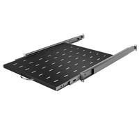 Stalflex Ripiano per Armadio Rack 19 Pollici 1U 550mm - Ripiano Rack 19 “ In Metallo - Vassoio a Sbalzo Universale Pull-out Ventilato per Montaggio a Rack - Compatibile Con Gli Armadio Rack