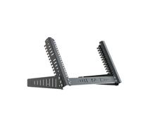 Stalflex Supporto da Tavolo con Montaggio a Ripiano Rack 19 Pollici 6U - Armadio Rack e Armadietti per Apparecchiature di Rete - Ripiano per Armadio con Angolo di Inclinazione Regolabile
