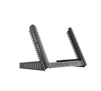 Stalflex Supporto da Tavolo con Montaggio a Ripiano Rack 19 Pollici 8U - Armadio Rack e Armadietti per Apparecchiature di Rete - Ripiano per Armadio con Angolo di Inclinazione Regolabile