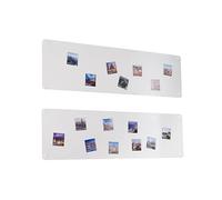 STALFORM 2 x Lavagna Magnetica da Parete in Acciaio Bianca 80x22 cm, White Memo-Board, Pannello Magnetico per Calamite, Lavagna da Cucina, Ufficio, Camera dei Bambini
