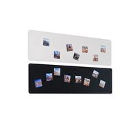 STALFORM 2 x Lavagna Magnetica da Parete in Acciaio Bianca+Nera 80x22 cm, White Memo-Board, Pannello Magnetico per Calamite, Lavagna da Cucina, Ufficio, Camera dei Bambini