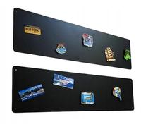 STALFORM 2 x Lavagna Magnetica da Parete in Acciaio Nera 80x22 cm, Black Memo-Board, Pannello Magnetico per Calamite, Lavagna da Cucina, Ufficio, Camera dei Bambini