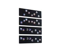 STALFORM 4 x Lavagna Magnetica da Parete in Acciaio Nera 80x22 cm, White Memo-Board, Pannello Magnetico per Calamite, Lavagna da Cucina, Ufficio, Camera dei Bambini