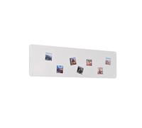 STALFORM Lavagna Magnetica da Parete in Acciaio Bianca 80x22 cm, White Memo-Board, Pannello Magnetico per Calamite, Lavagna da Cucina, Ufficio, Camera dei Bambini