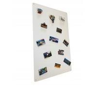 STALFORM Lavagna Magnetica da Parete in Acciaio Bianca 80x50 cm, White Memo-Board, Pannello Magnetico per Calamite, Lavagna da Cucina, Ufficio, Camera dei Bambini