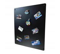 STALFORM Lavagna Magnetica da Parete in Acciaio Nera 58x48 cm, Black Memo-Board, Pannello Magnetico per Calamite, Lavagna da Cucina, Ufficio, Camera dei Bambini